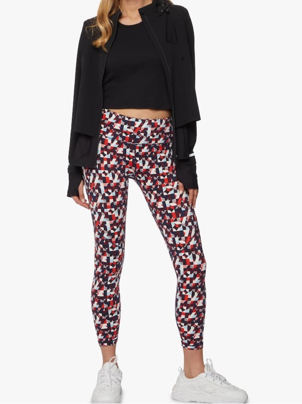 Sweaty Betty Women’s Power Leggings Size Large Geometric Print 7/8